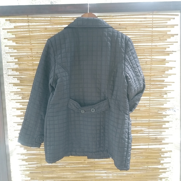 Kenneth Cole Reaction M Black Square Quilted Jacket - Picture 3 of 5